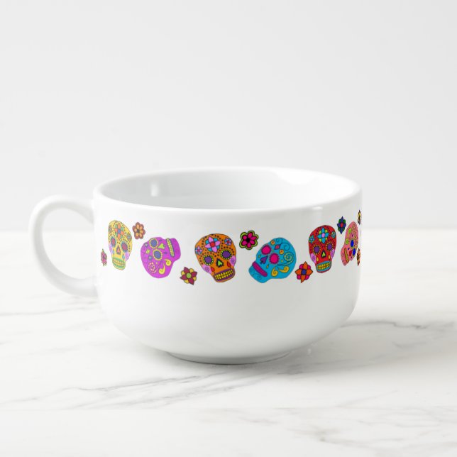Sugar Skulls Soup Mug (Right)