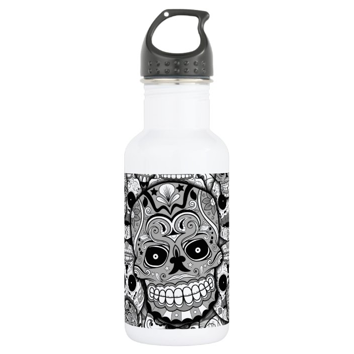 Sugar Skulls Stainless Steel Water Bottle | Zazzle.com
