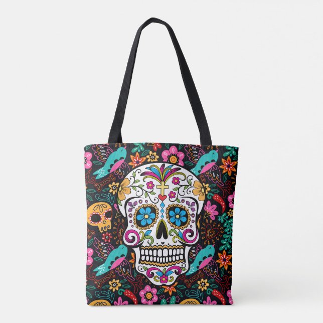 Sugar Skulls Tote Bag (Back)