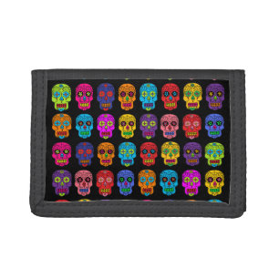 Sugar Skulls Tri-fold Wallet