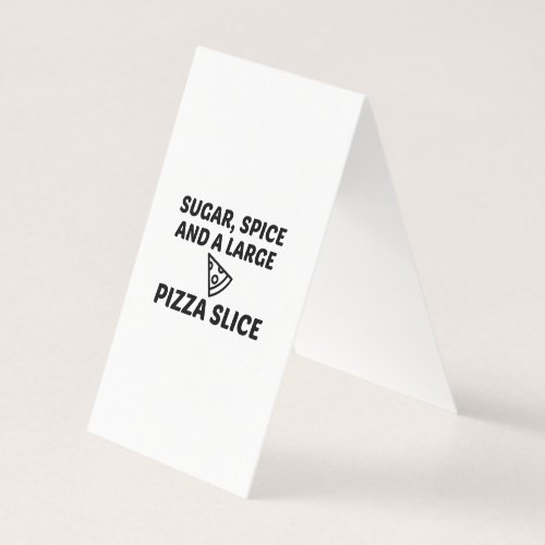 SUGAR SPICE AND A LARGE PIZZA SLICE BUSINESS CARD