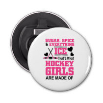 sugar spice and everything ice girls hockey bottle opener