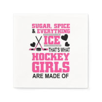 sugar spice and everything ice girls hockey paper napkins