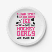 sugar spice and everything ice girls hockey paper plates