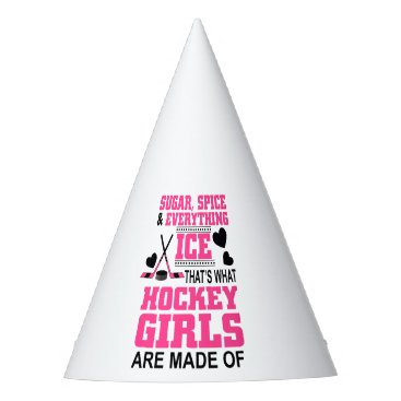 sugar spice and everything ice girls hockey party hat