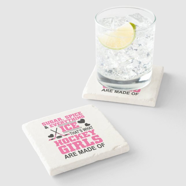 sugar spice and everything ice girls hockey stone coaster (Side)
