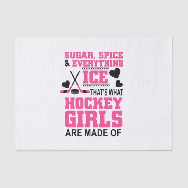 sugar spice and everything ice girls hockey tissue paper (Front)