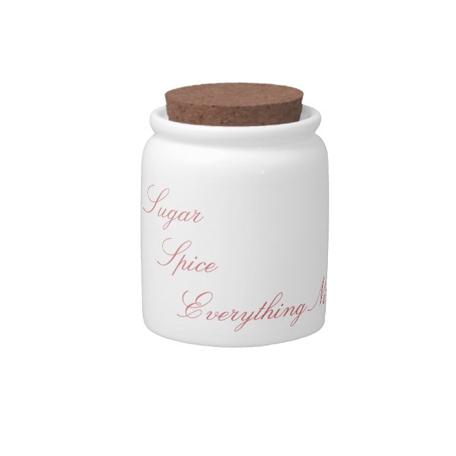 Sugar Spice and Everything Nice Candy Jar (Front)