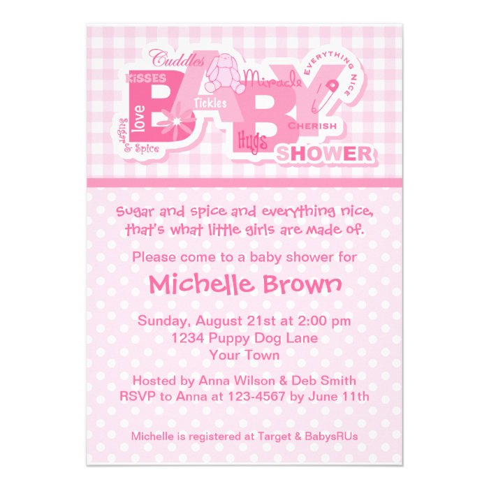 Sugar & Spice Bunny Shower Invitations