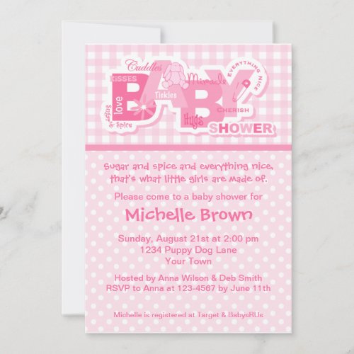 Sugar &amp; Spice Bunny Shower Invitations