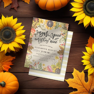 Sugar & Spice & Everything Nice Autumn Baby Shower Invitation