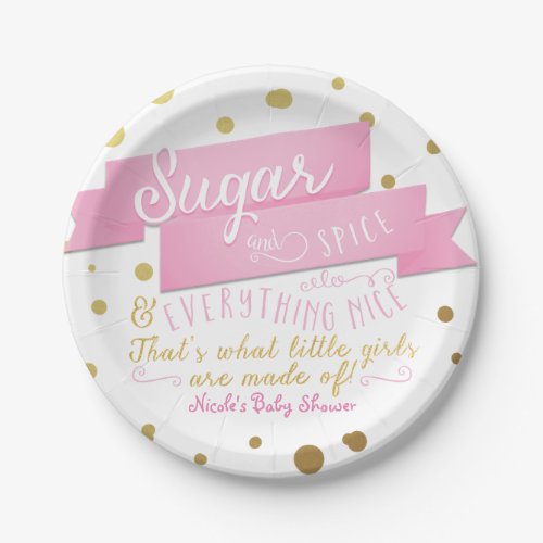 Sugar  Spice  Everything Nice Baby Shower Plates
