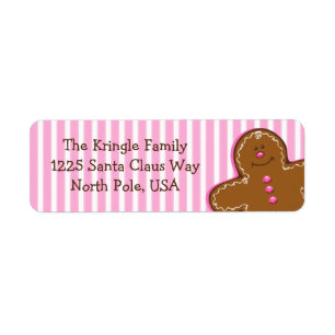 Sugar & Spice Gingerbread Address Label