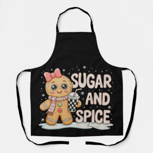 Sugar Spice Gingerbread Bougie Pink Christmas Xmas Apron