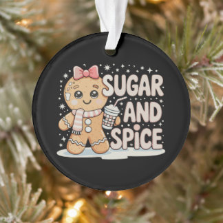 Sugar Spice Gingerbread Bougie Pink Christmas Xmas Ornament