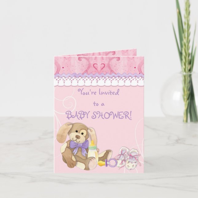 Sugar & Spice, Girl Baby Shower Invitation (Front)