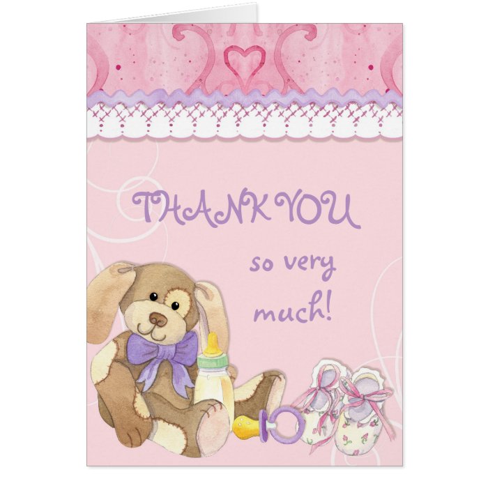 Sugar & Spice, Girl Baby Thank You Note Card