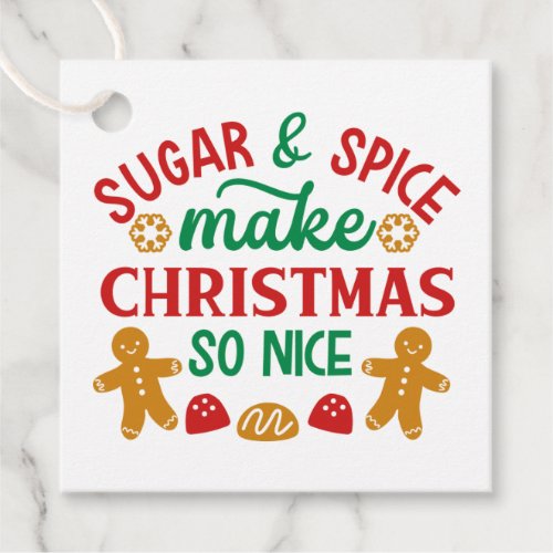 Sugar  Spice Make Christmas so Nice Favor Tags