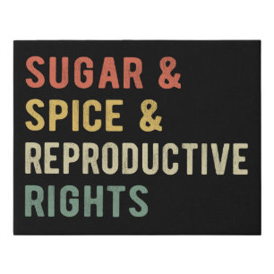 Sugar & Spice & Reproductive Rights I Faux Canvas Print
