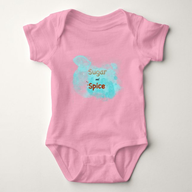 Sugar & Spice sugar cubes paprika chili powder    Baby Bodysuit (Front)