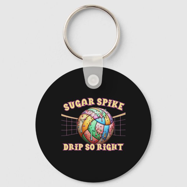 Sugar Spike Drip So Right Volleyball Ice Cream Dri Keychain (Front)