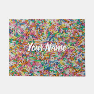 Sugar sprinkles colorful background gift doormat