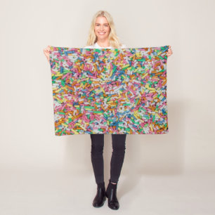 Sugar sprinkles colorful background gift fleece blanket