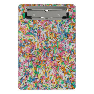Sugar sprinkles colorful background gift mini clipboard