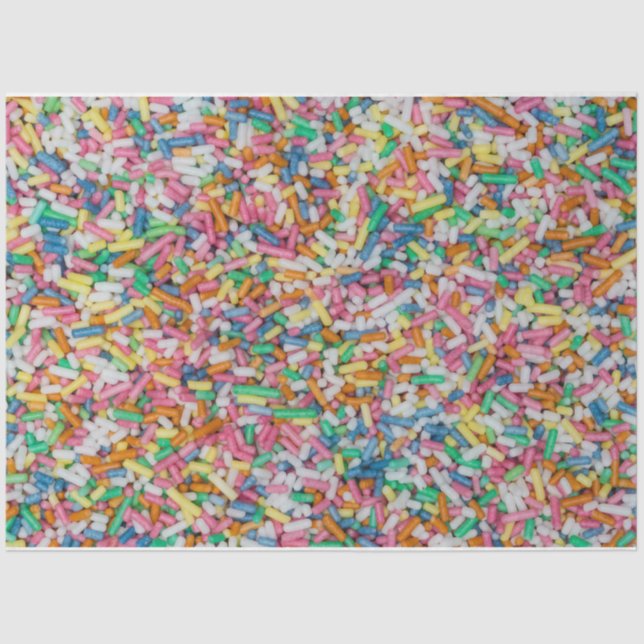 Sugar sprinkles colorful background gift tissue paper (Front)