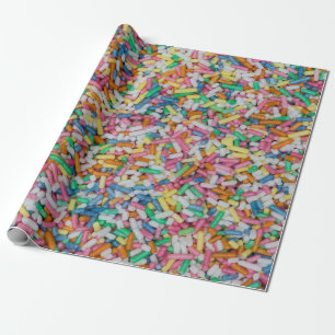 Sugar sprinkles colorful background gift wrapping paper