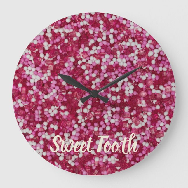 Sugar sprinkles colorful baking crystals gift large clock (Front)