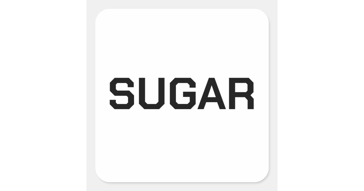 Sugar Sticker Design Sugar Sticker Label For Sale | Zazzle