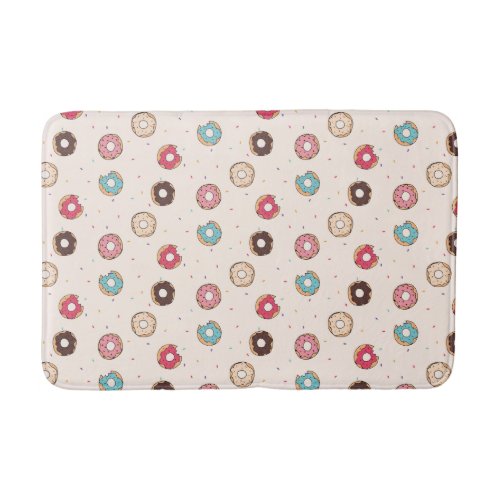 Sugar Sweet Donut Pattern Bath Mat