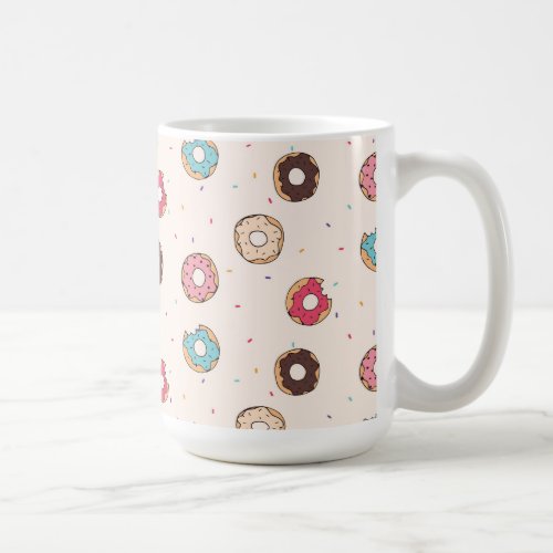 Sugar Sweet Donut Pattern Coffee Mug