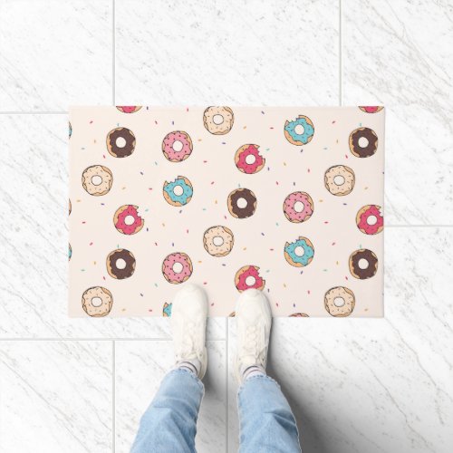 Sugar Sweet Donut Pattern Doormat