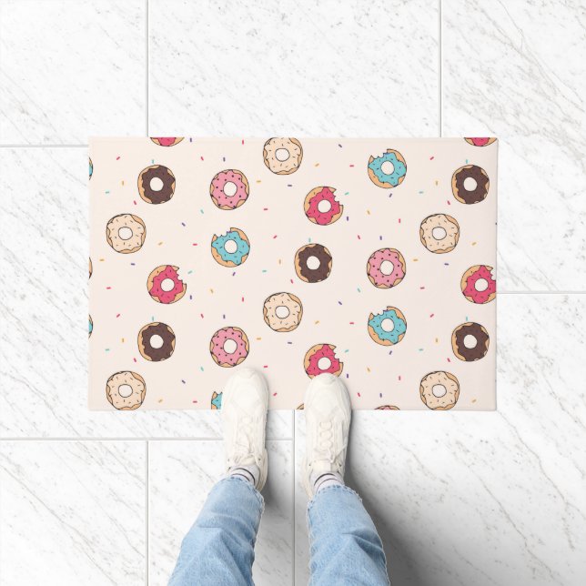 Sugar Sweet Donut Pattern Doormat (Indoor)
