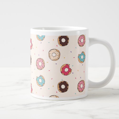 Sugar Sweet Donut Pattern Giant Coffee Mug