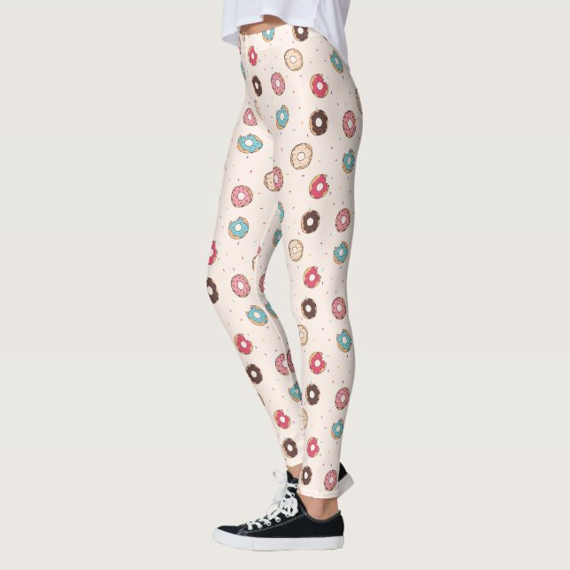 Sugar Sweet Donut Pattern Leggings (Left)