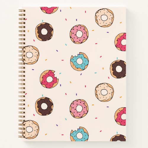 Sugar Sweet Donut Pattern Notebook