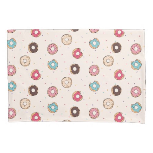 Sugar Sweet Donut Pattern Pillow Case