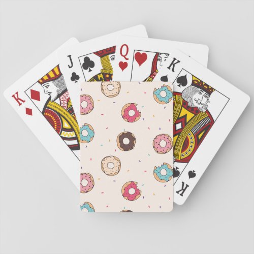 Sugar Sweet Donut Pattern Playing Cards
