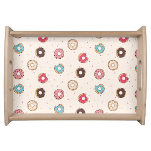 Sugar Sweet Donut Pattern Serving Tray