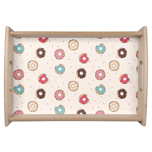 Sugar Sweet Donut Pattern Serving Tray (Front)