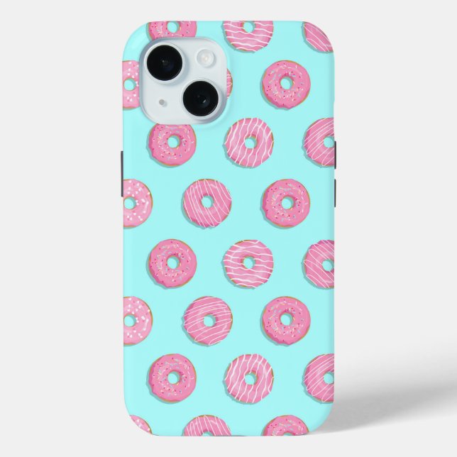 Sugar Sweet Pink Glazed Donuts Case-Mate iPhone Case (Back)