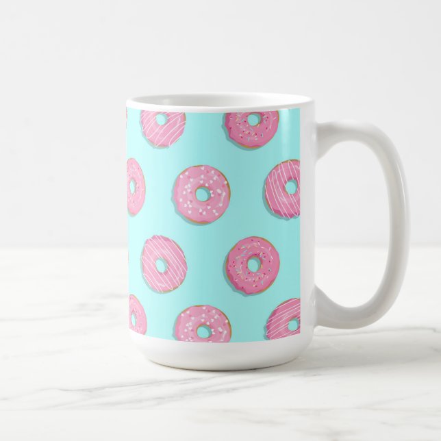 Sugar Sweet Pink Glazed Donuts Coffee Mug (Right)