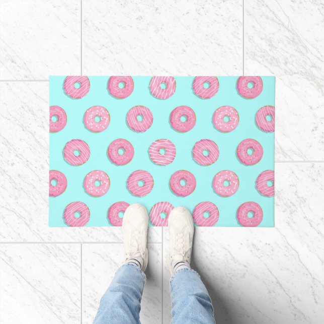 Sugar Sweet Pink Glazed Donuts Doormat (Indoor)