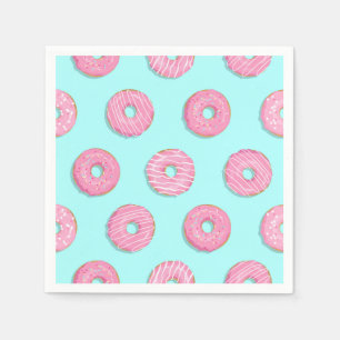 Sugar Sweet Pink Glazed Donuts Napkins