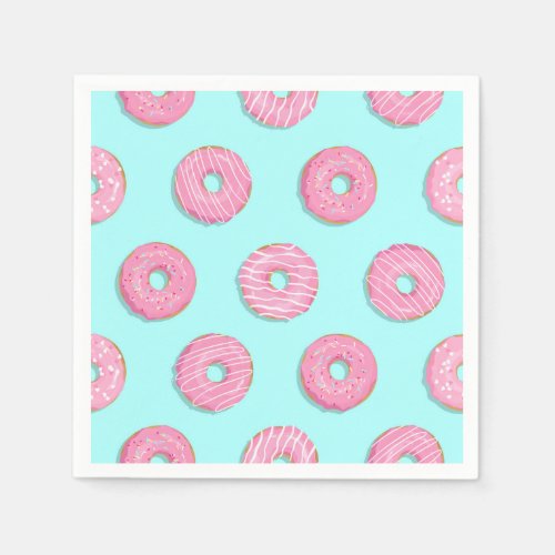 Sugar Sweet Pink Glazed Donuts Napkins