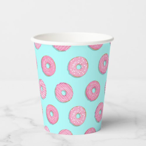 Sugar Sweet Pink Glazed Donuts Paper Cups