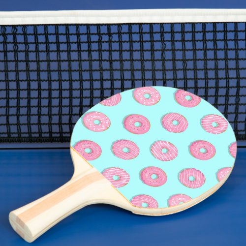 Sugar Sweet Pink Glazed Donuts Ping Pong Paddle